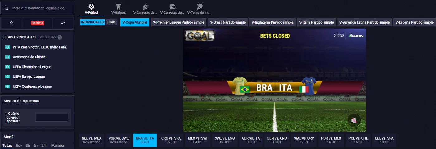 Sportaza Casino apuestas deportivas en vivo con partidos virtuales de fútbol
